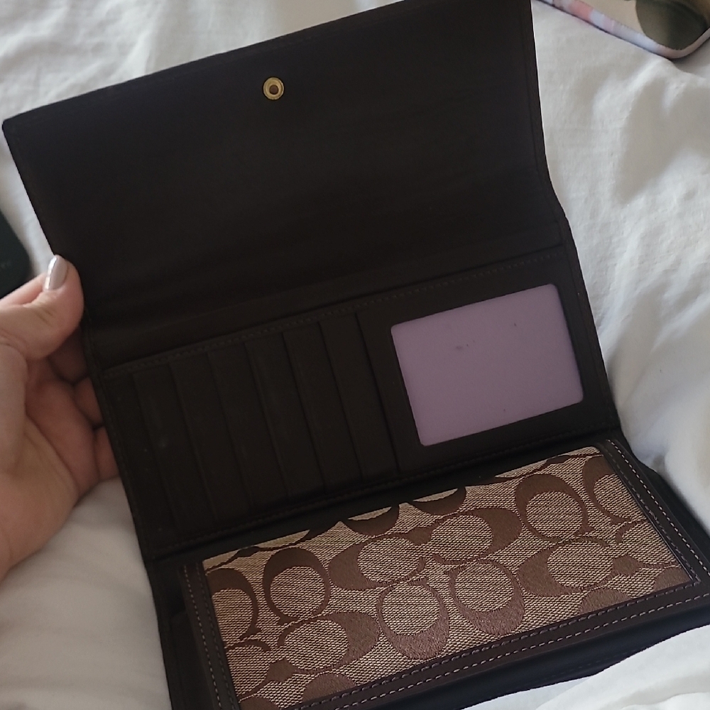 Coach Brown Patterned Wallet Set - image 7